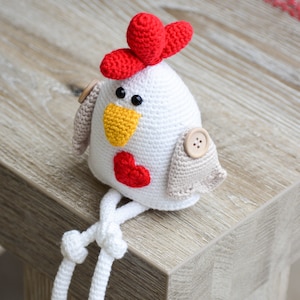 Crochet Pattern Chicken Happy Peppy image 1
