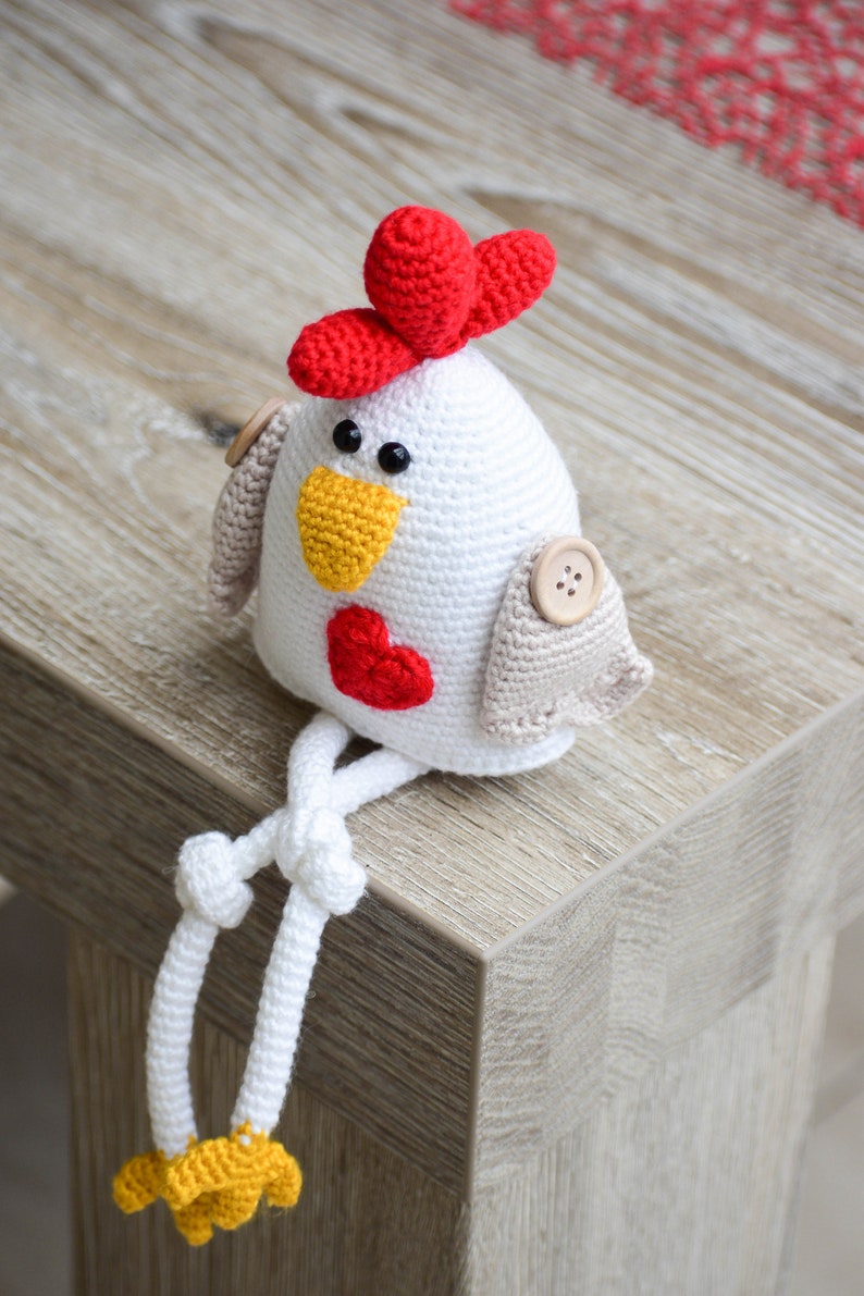 Crochet Pattern Chicken Happy Peppy image 1