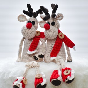 Crochet pattern Reindeer Buttons Frostynose image 3