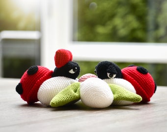 Patrón de crochet Lovebugs Floopsy y Bloopsy