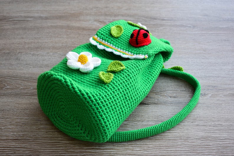 Crochet Pattern Backpack Spring image 4