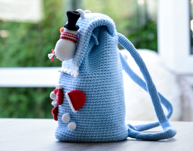 Crochet Pattern Backpack Frosty Snowballs image 4