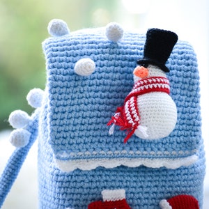 Crochet Pattern Backpack Frosty Snowballs image 2