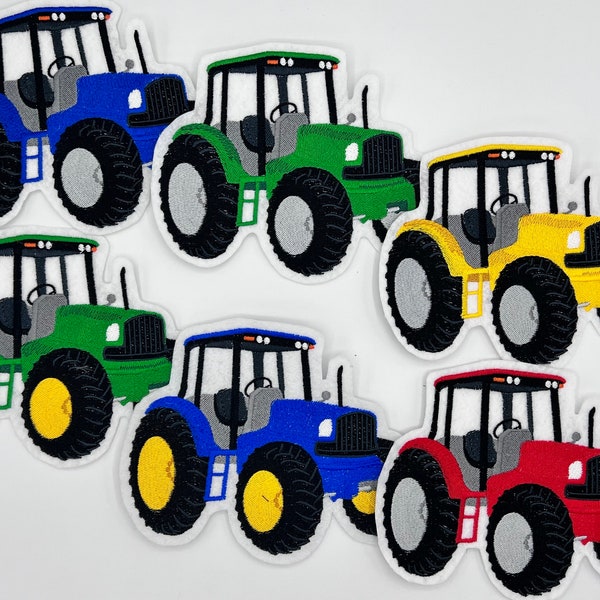 Xxl Aufnäher: Traktor Grün, Rot Oder Blau