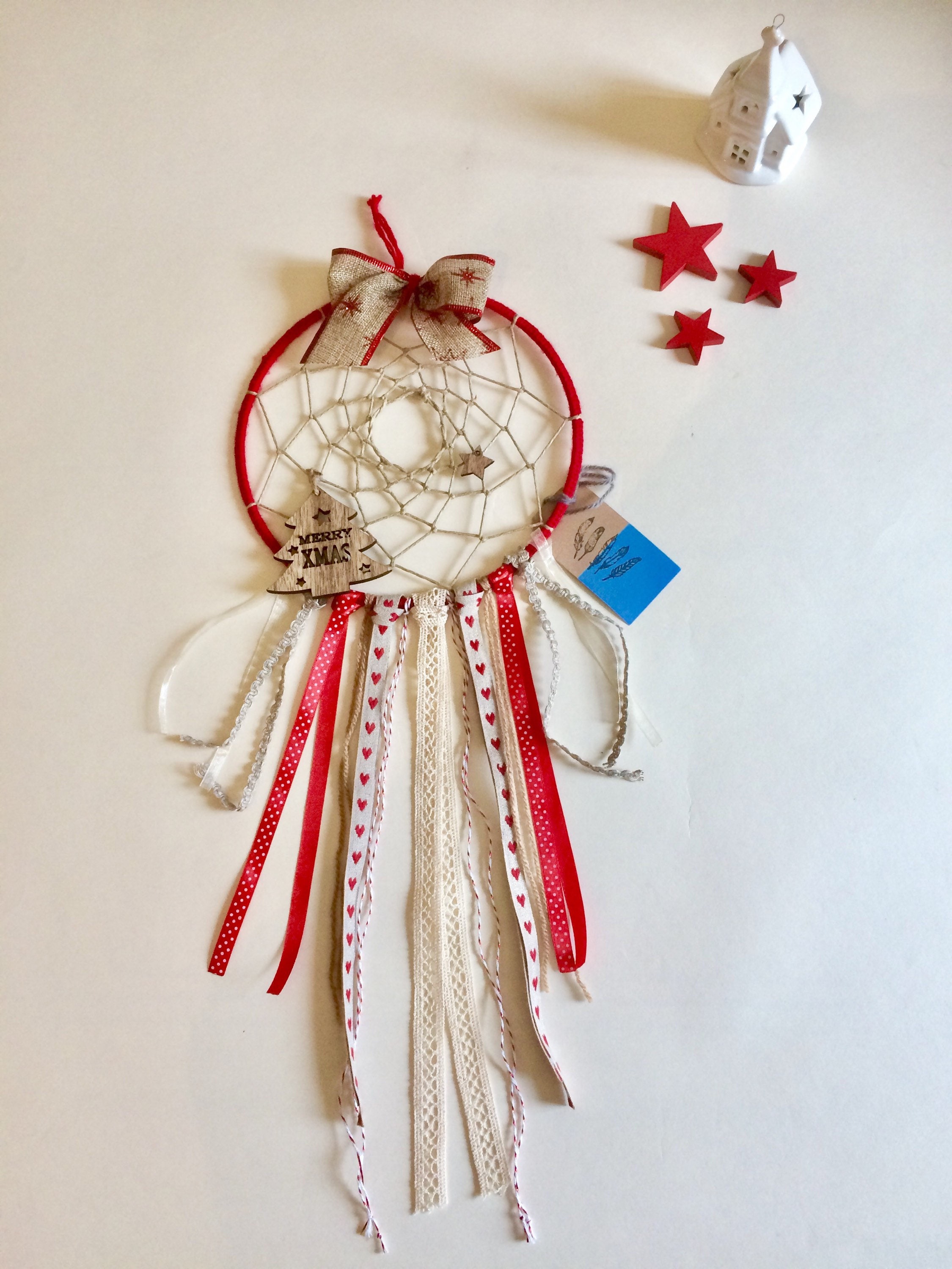 Dreamcatcher Noel en Rouge - Article Deco A Suspendre