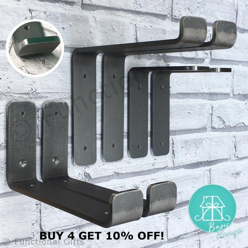 Shelf Brackets Steel Handmade Scaffold Board 225mm 200mm 150mm Etsy UK