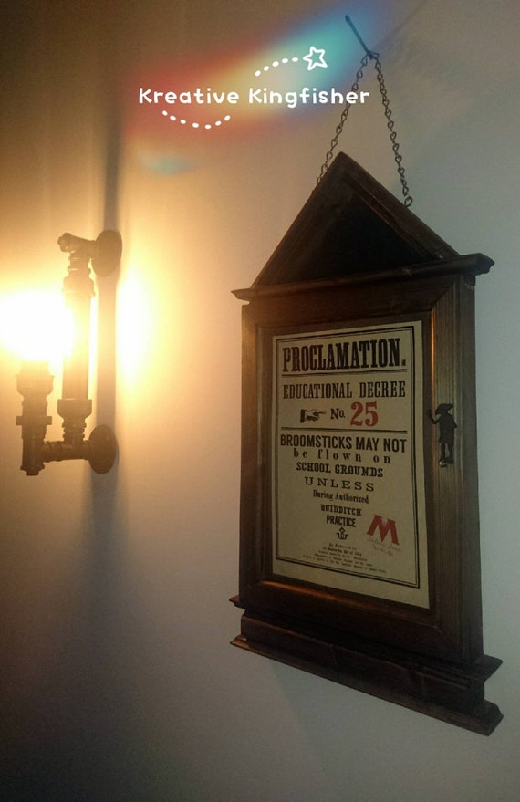 Harry Potter frames Home boards Personalised Inspired proclamation decree  Wall educational HUGE Decor wooden