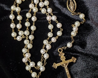 Chapelet blanc nacré