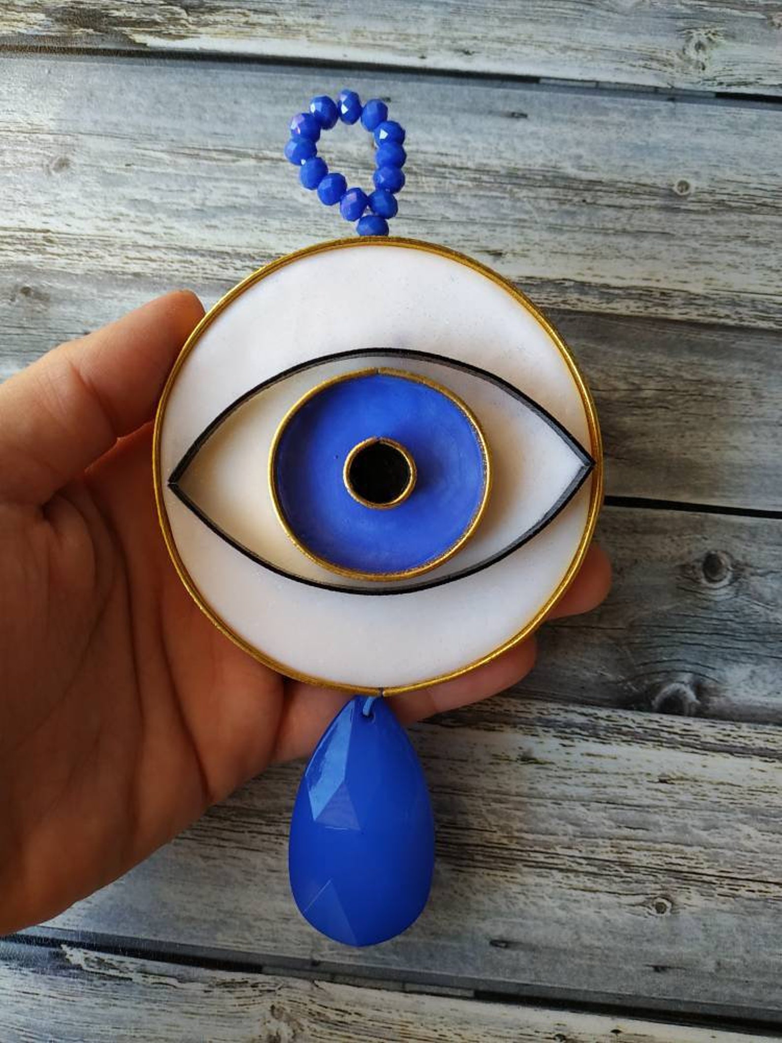 Modern Greek Evil Eye Wall Decor Minimal Crying Eye New Home | Etsy