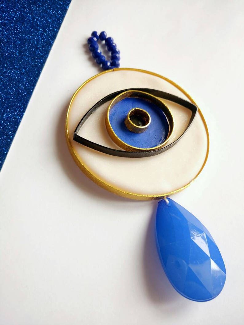 Modern Greek Evil Eye Wall Decor Minimal Crying Eye New