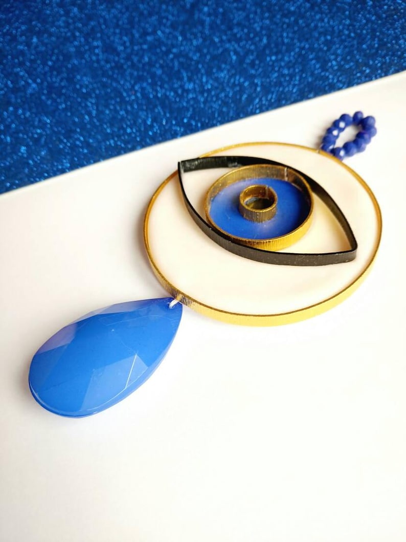 Modern Greek Evil Eye Wall Decor Minimal Crying Eye New ...