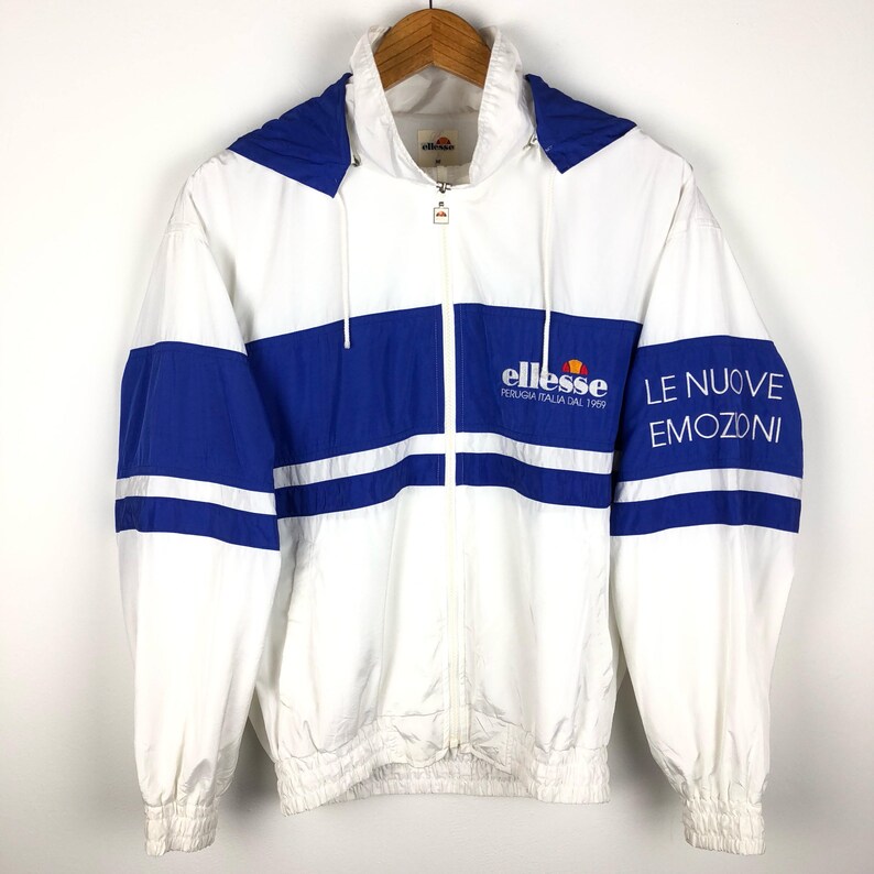 Vintage Ellesse hoodie windbreaker embroided spell