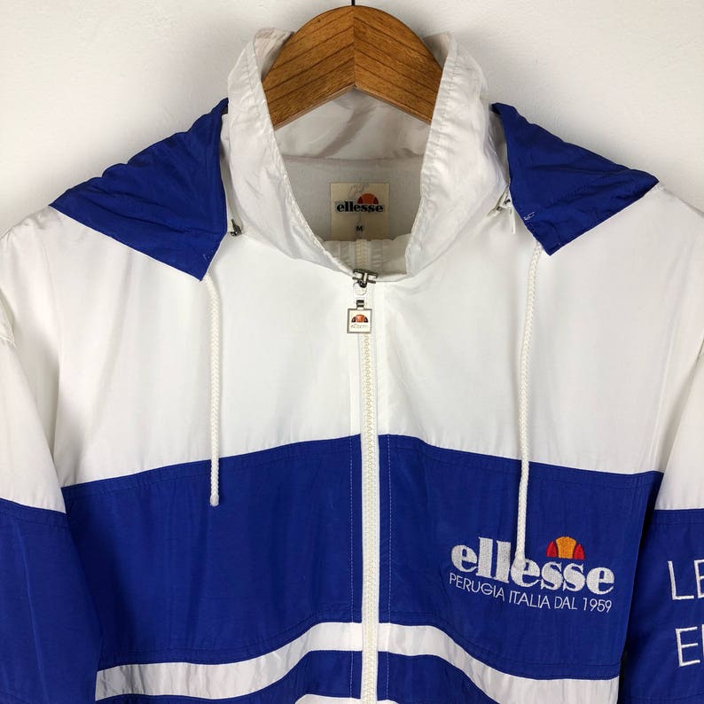 Vintage Ellesse hoodie windbreaker embroided spell