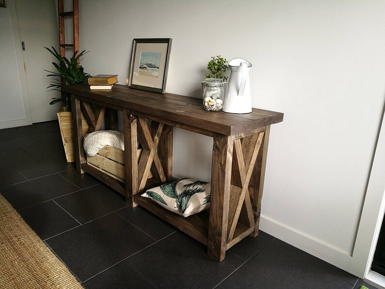 Chunky rustic console table Delivery additional Etsy