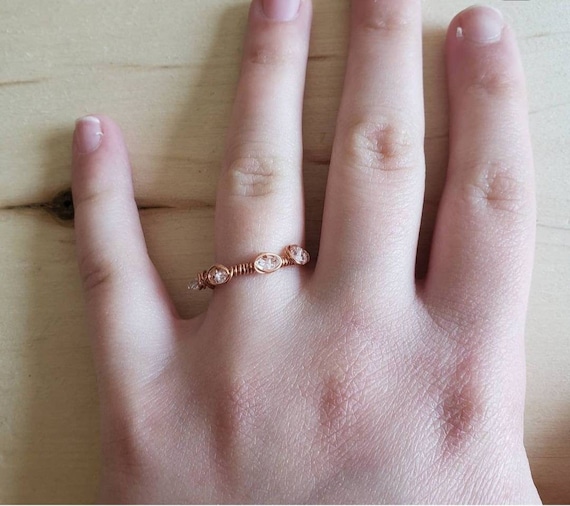 Handmade Ring; Wire Wrapped Ring; Copper Ring; Adjustable Ring