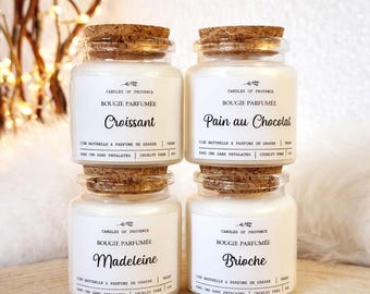 Bougie parfumée artisanale gourmande, fleurie, boisée - cadeau original - 59 parfums au choix