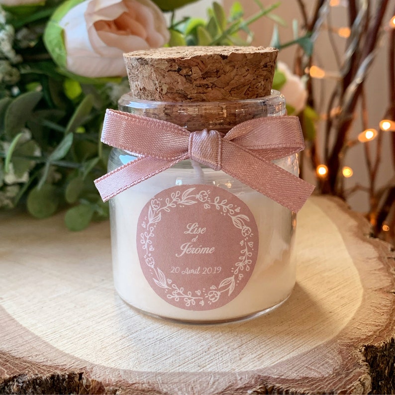Bougies personnalisées mariage 50ml cadeaux invités de | Etsy