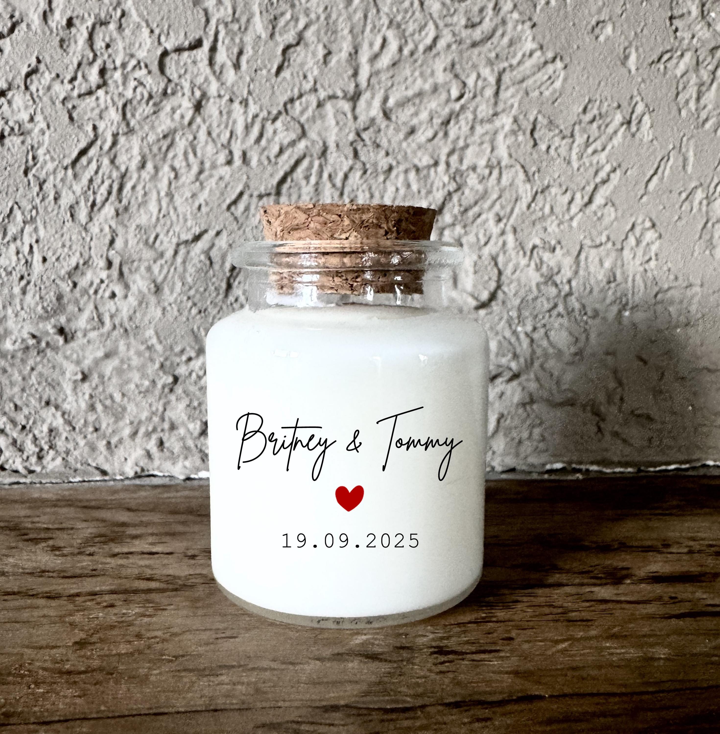 Bougie parfumée personnalisée pour mariage et événements