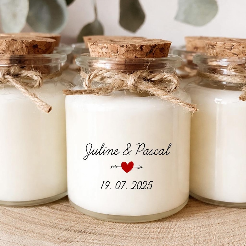 Bougie parfumée personnalisée pour invités mariage et événements Bougie parfumée personnalisée pour invités mariage et événements