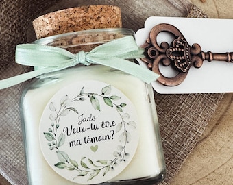 Wedding favor candle | Personalized bridesmaid proposal candle | Original bridesmaid gift | Bridesmaid thank you candle