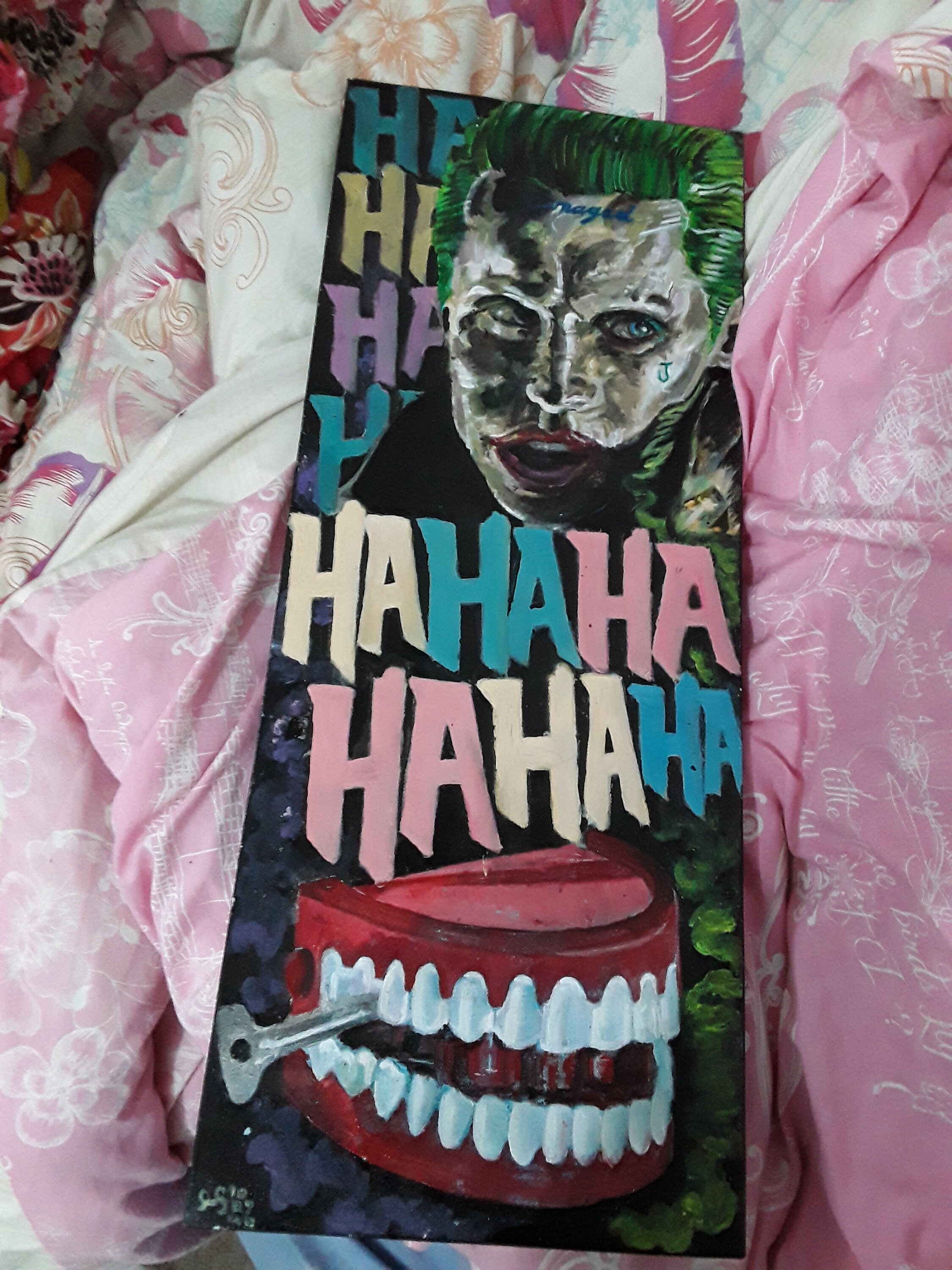 Joker/jared Leto/suicide Squad Painting on Canvas/one of a Kind Etsy