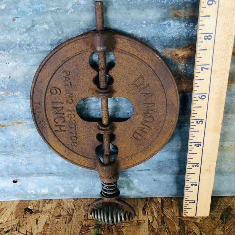 WOOD STOVE DAMPER Cast Iron Vintage Diamond 6 Diameter Etsy