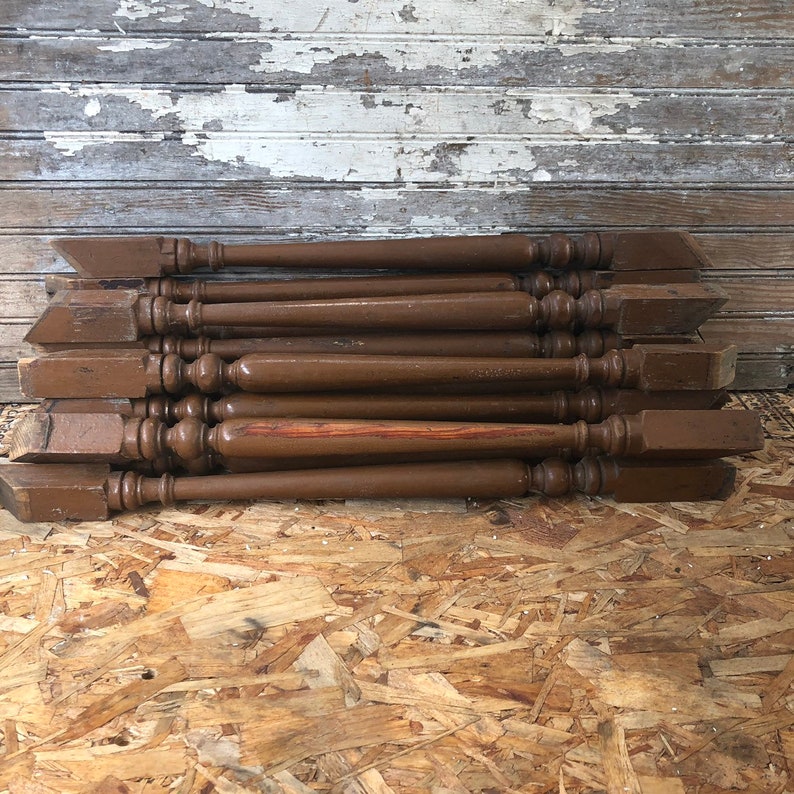 MATCHED SET 14 BALUSTERS Vintage 24 Inch Tall X 1.25 Wide Old House Stairway Staircase Spindles Old House Architectural Salvage Very Good