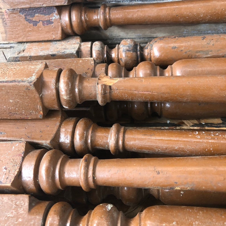 MATCHED SET 14 BALUSTERS Vintage 24 Inch Tall X 1.25 Wide Old House Stairway Staircase Spindles Old House Architectural Salvage Very Good