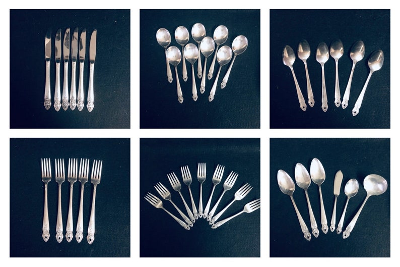 1951 PRESTIGE DISTINCTION Per Each Piece Round Gumbo Soup Spoon Silver-plate Silverware Replacement Matching Pieces Available Separately