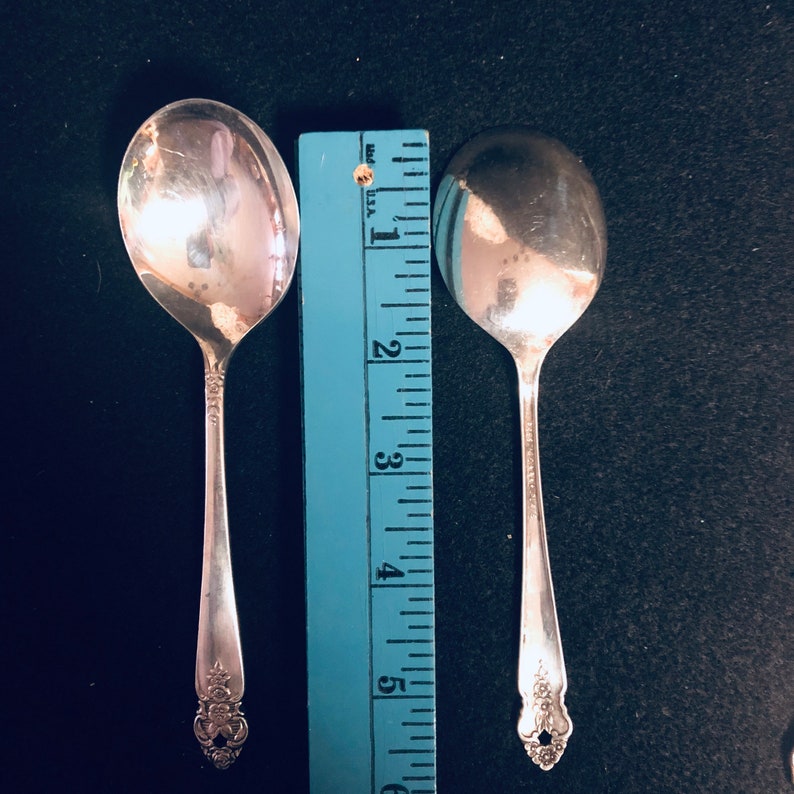 1951 PRESTIGE DISTINCTION Per Each Piece Round Gumbo Soup Spoon Silver-plate Silverware Replacement Matching Pieces Available Separately