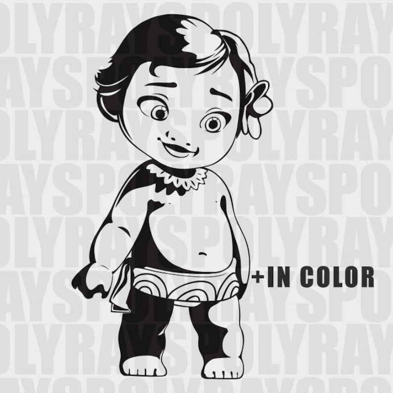 Download Moana svg clipart digital download Baby Moana Kid Disney | Etsy