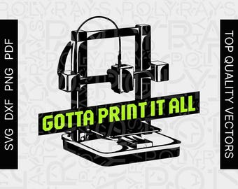 3D Drucker SVG, Handgefertigte Vektorschnittdatei (Digitaler Download)
