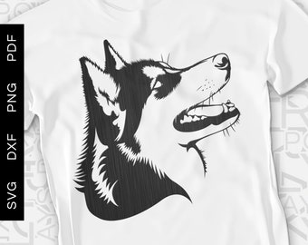 Wolf SVG, Wild Silhouette Vektor (Digitale Dateien)