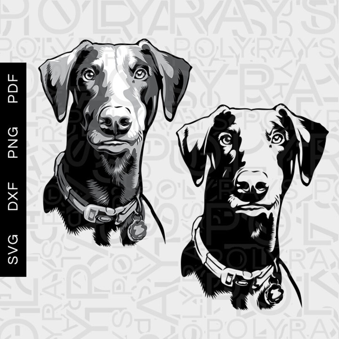 Doberman Svg, Dog Svg Files for Cricut, Silhouette, Clipart Download