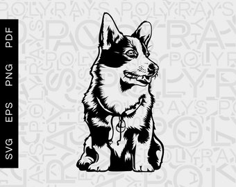 Pembroke walisische Corgis SVG, PNG, Vektorkunst (digitaler Download)