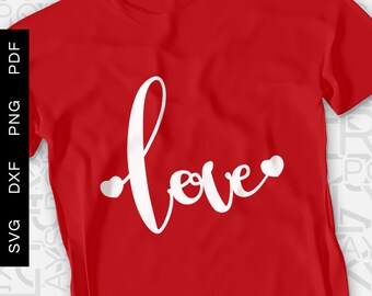 Liebe SVG, Valentinstag Herzen, Liebesschild (Digitale Dateien)
