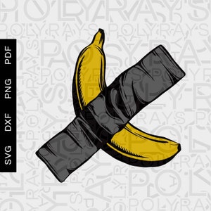 Duct-Taped Banane svg, Duct-Taped Banana svg, Duck-Taped svg, populäre Banane svg, populäre svg, Performance svg, hype svg, Bananenhype svg, png, pdf dxf