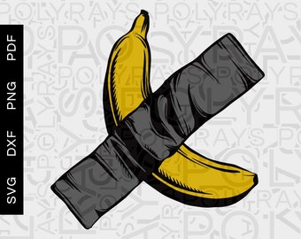Duct-Taped Banana (svg, png, pdf, dxf) Vektor Dateien