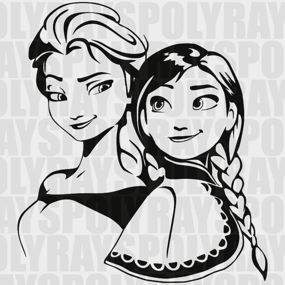 Frozen SVG Anna PNG Elsa EPS Stencils Frozen Vector Files ...