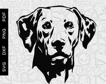 Dalmatiner Hund (svg, dxf, png, pdf) Schablone Clipart (Digitale Dateien)