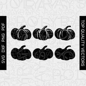 Pompoen svg-bundel, dxf, png, pdf, pompoenen snijbestanden, hoogwaardige stencils, gesneden bestanden, Halloween 2024, prachtige vectoren, herfst, herfst