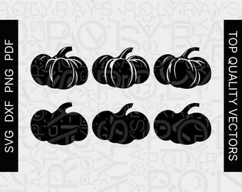 Kürbis-Schnitt-Dateien, Herbst Schablonen (svg, dxf, png, pdf)