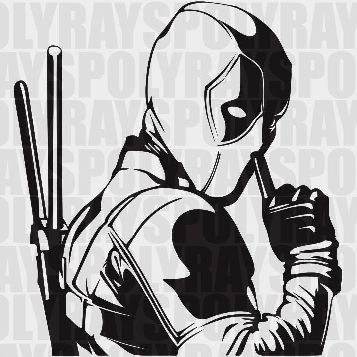 Download Deadpool SVG Hero EPS Deadpool Stencil Vector Clipart | Etsy