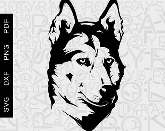 Handgezeichnet Husky SVG, Siberian Husky Vektor (Digitale Dateien)