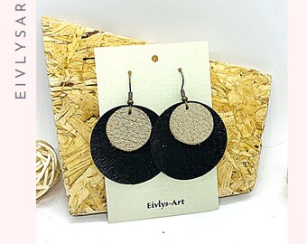 Boucles d’oreilles éthiques et responsables en cuir recyclé et chambre à air - durable - earrings - cadeau pour elle - bijoux upcyclés