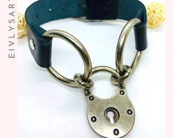 Choker cadenas bdsm réalisé à partir de matériaux upcyclés cadeau éthique ecoresponsable et avant gardiste bijou femme bdsm