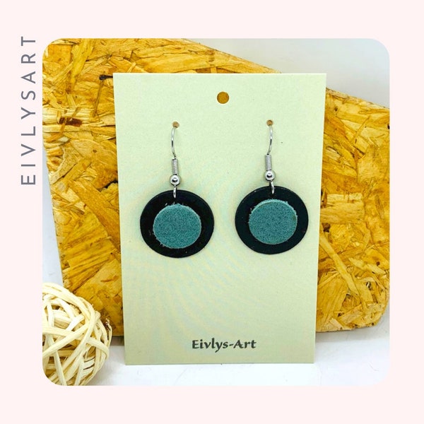 Lightweight earrings made of recycled materials - Contemporary ethical and durable jewelry - original gift for women