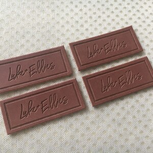 100 Custom Leather Tags, Jewelery leather labels, PU labels for Jewelery, Faux label leather, PU leather labels, Custom Leather Tag Label