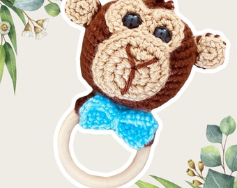 Crochet Monkey Rattle