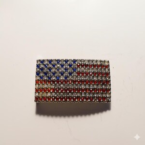 Rhinestone American Flag Belt Buckle - Etsy display picture 1